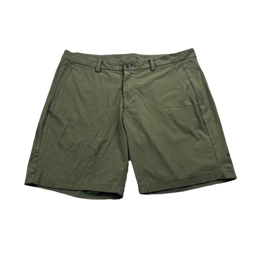 Lululemon Shorts Men 40‎ (Fit 38) Green Commission Relaxed 9" Warpstreme Chino